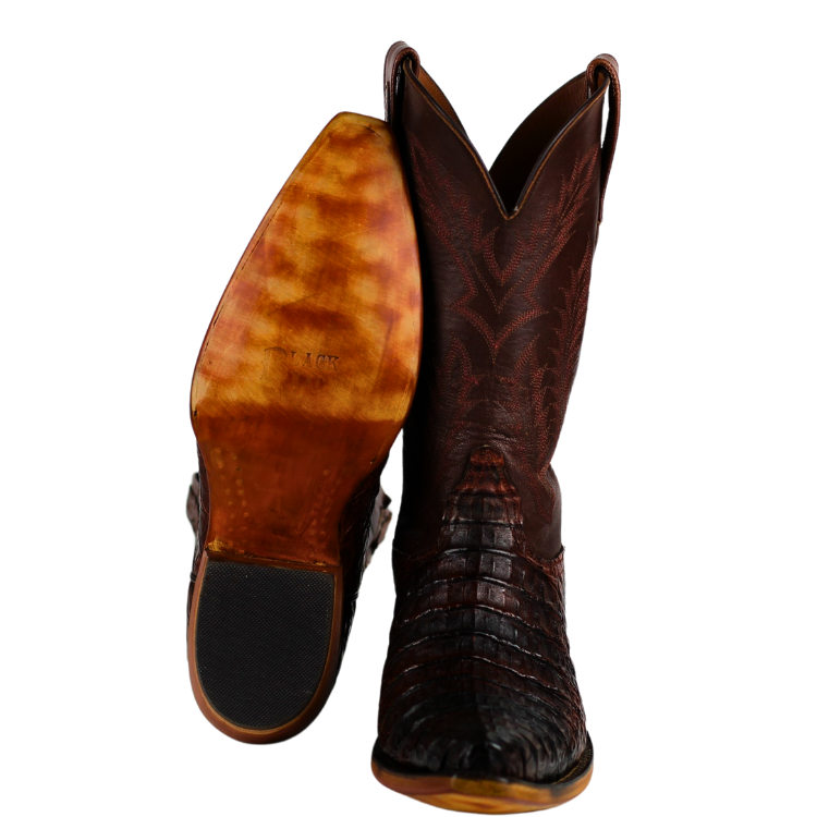 Black Jack 7152-54 Men's Caiman Hornback (Body Cut) - Cognac Brush Off