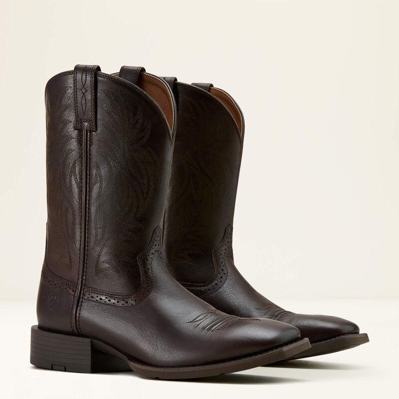 Ariat 10061276 Men's Sport Wide Square Toe Burnished Chocolate