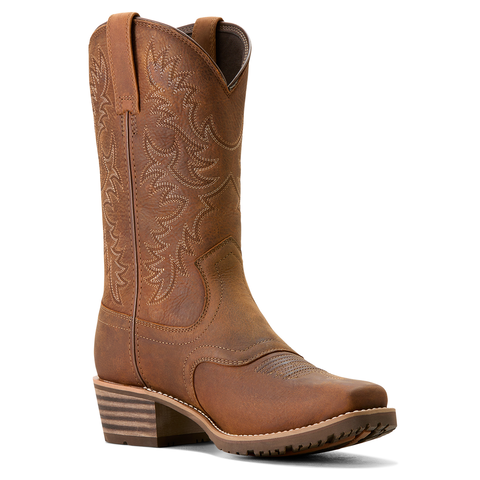 Ariat 10053577 Men's Hybrid Roughstock Square Toe Waterproof Status Brown