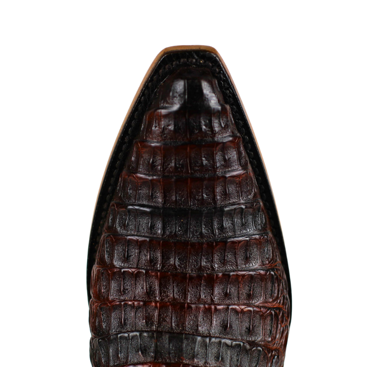Black Jack 7152-54 Men's Caiman Hornback (Body Cut) - Cognac Brush Off