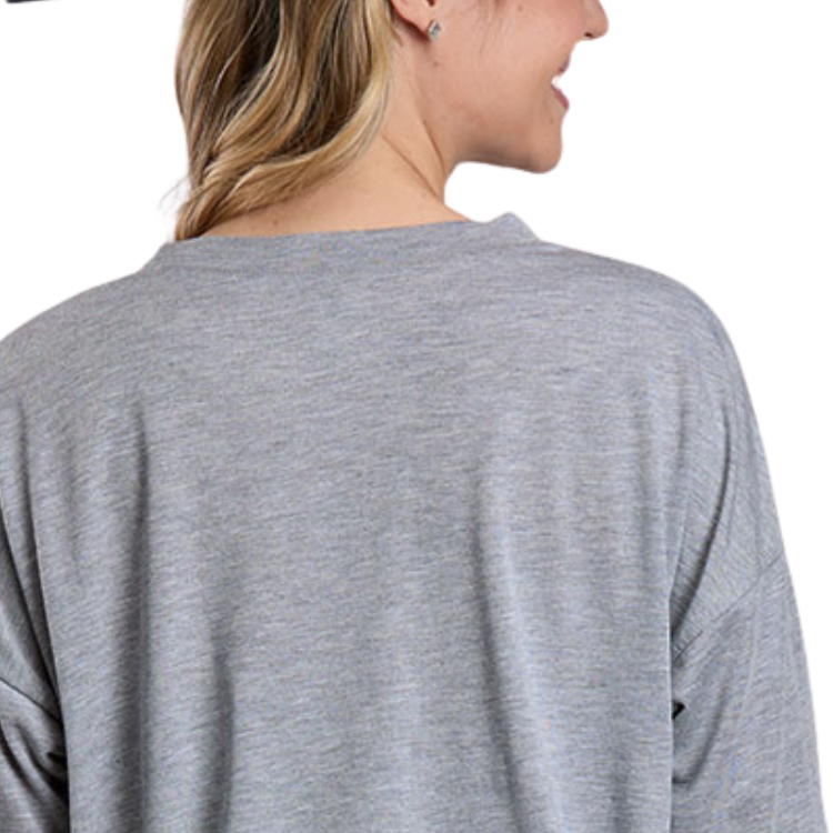 Roper 03-038-0513-6143 Women's Heather Grey Knit Tee