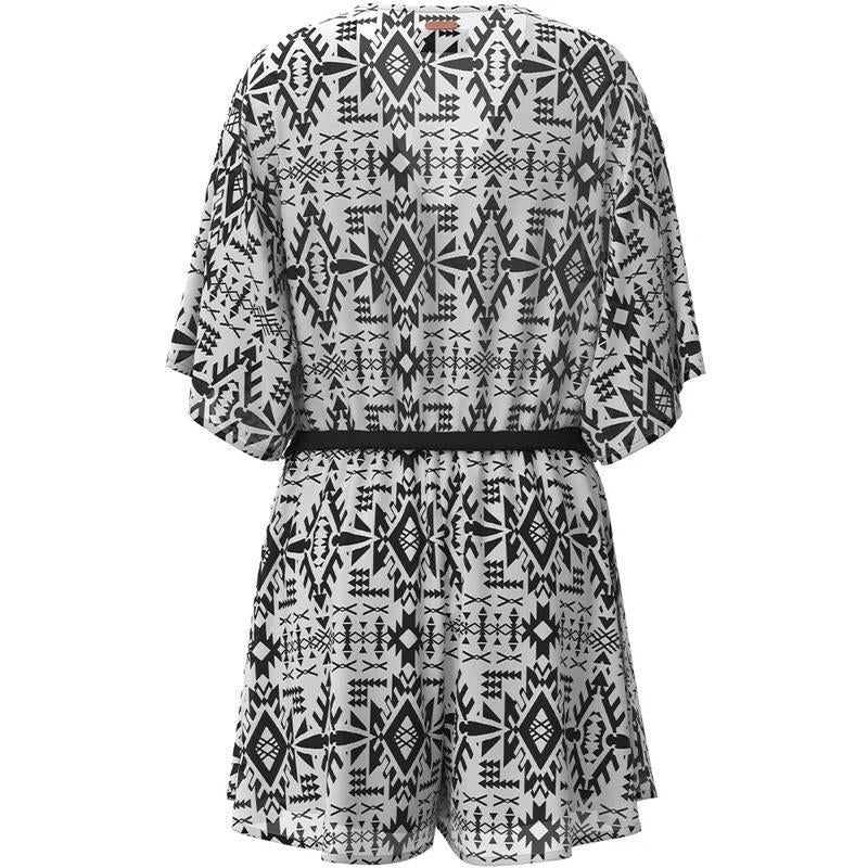 Hooey HR003WHBK Women's Romper Swimsuit Cover Up