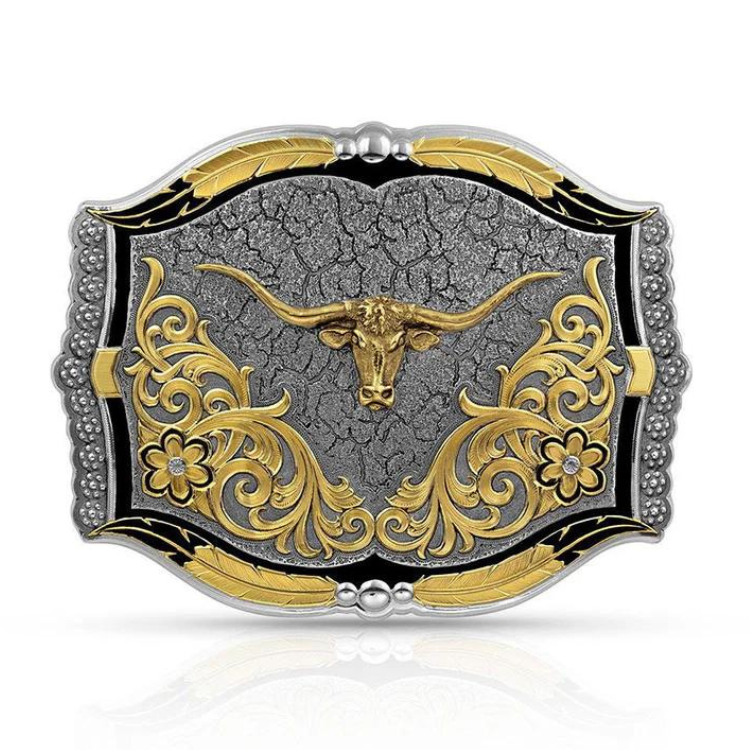 Montana Silversmith 43810-771 Cracked Earth Longhorn Buckle