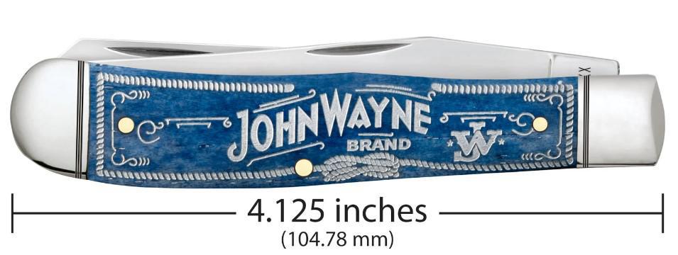Case 10719 John Wayne Smooth Trapper - Navy Blue Bone