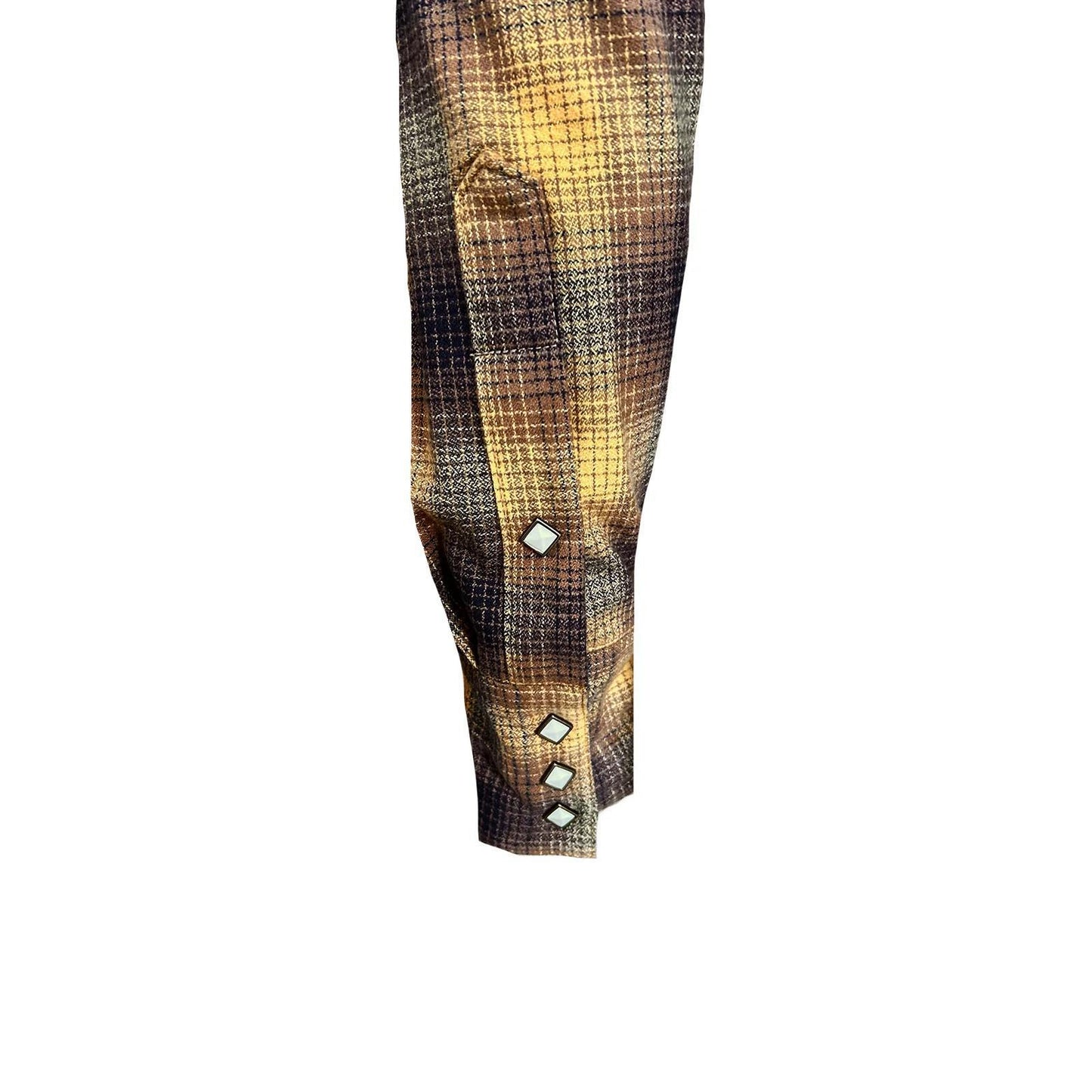 Rockmount 647-T Men's Plush Flannel Beige & Black Plaid Western Shirt
