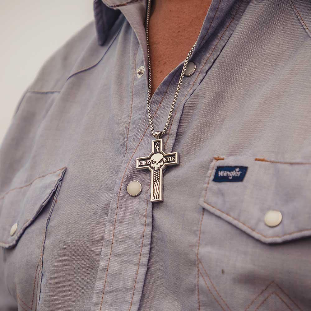 Montana Silversmith CKNC5105 Combat Zone Chris Kyle Cross Necklace