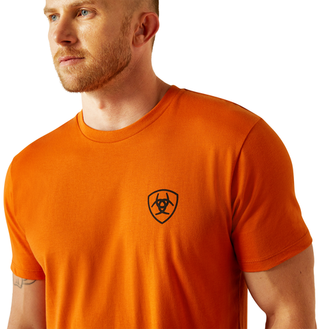 Ariat 10054774 Men's Ariat Barb Shield T-Shirt Rust
