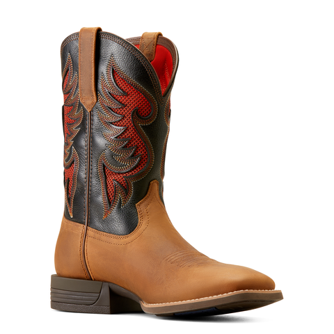 Ariat 10051036 Cowpuncher Ventek Sorrel Crunch Black Deertan