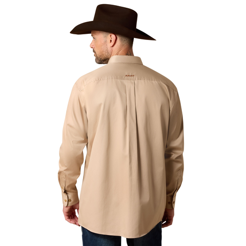 Ariat 10000505 Men's Solid Twill Classic Fit Shirt - Khaki
