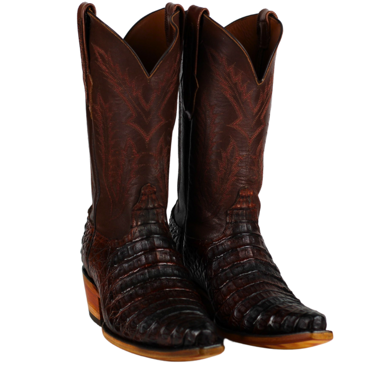 Black Jack 7152-54 Men's Caiman Hornback (Body Cut) - Cognac Brush Off