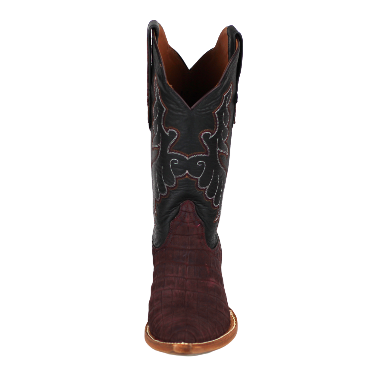 Black Jack LBGY7834-5C4 Women's Sueded Caiman Belly - Burgundy