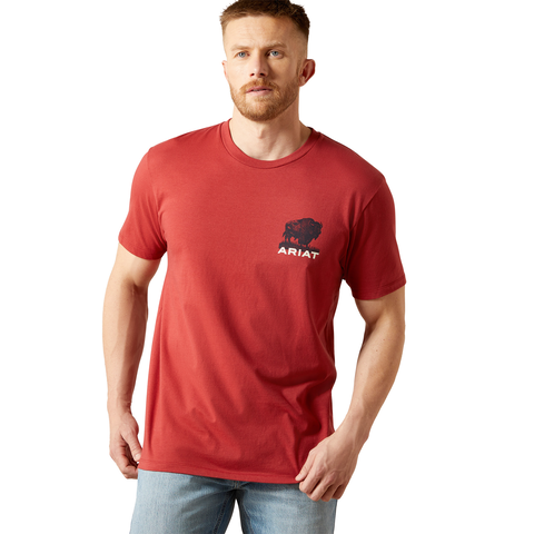 Ariat 10065897 Men's BISON ARIAT BUFFALO FLAG SS TSHRT BRIK,