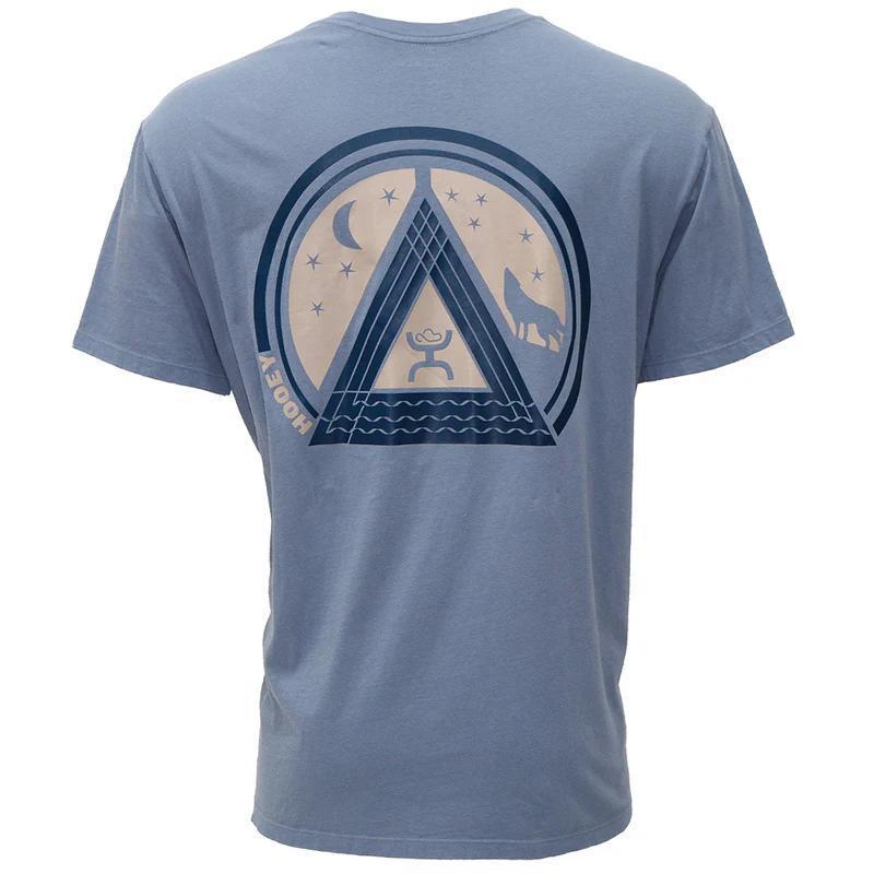 Hooey HT1509DE-Y Youth YOUTH "Hooey Music" Denim Blue w/Navy & Tan Logo T-Shirt