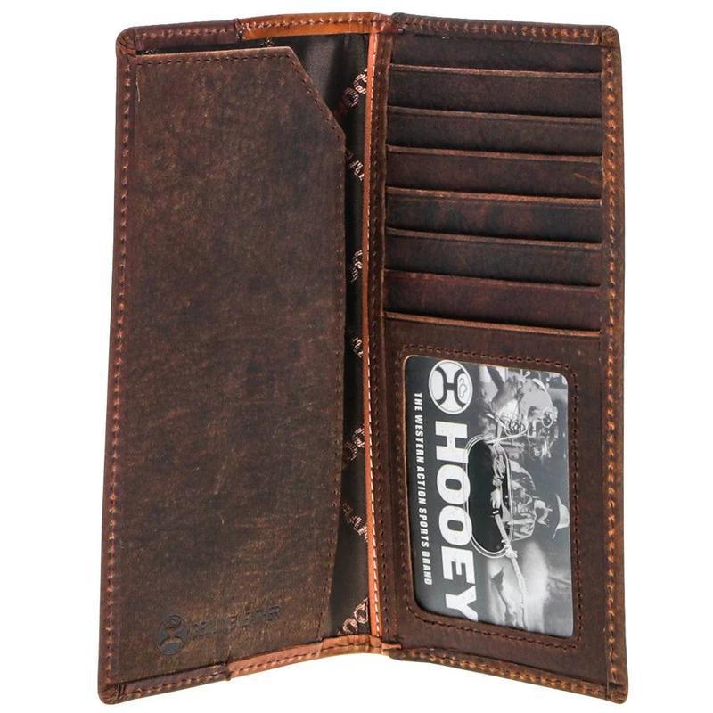 Hooey HW018-BRTN "GRAYSON" RODEO HOOEY WALLET BROWN/TAN