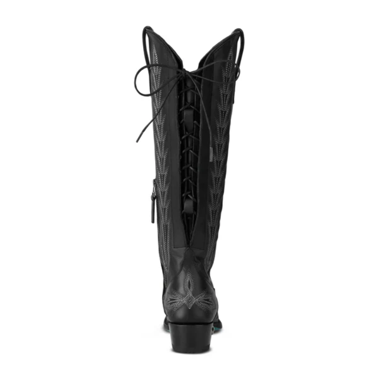 Lane LB0562X Lexington Knee High Corset - Jet Black - Zipper