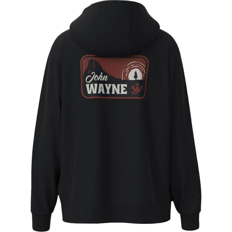 Hooey HH1381BK John Wayne Black w/Red & White Logo Hoody