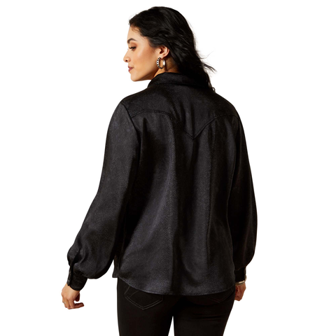 Ariat 10065941 WMS JOLIE SNP LS SHRT BLACK