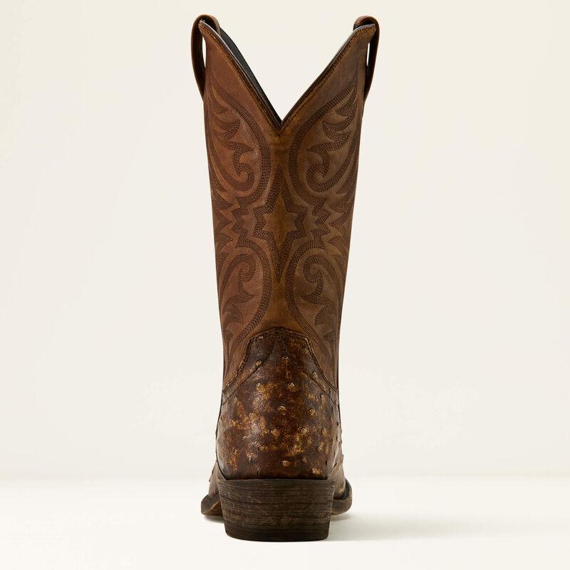 Ariat 10058161 Men's Vesper Full Quill Ostrich Stonewash & Basic Tan