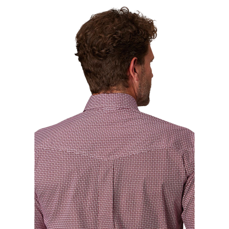 Roper 03-002-0325-4401 MENS S/S SHIRT AMARILLO ALLOVER PRINT 2POCKETS BUTTON