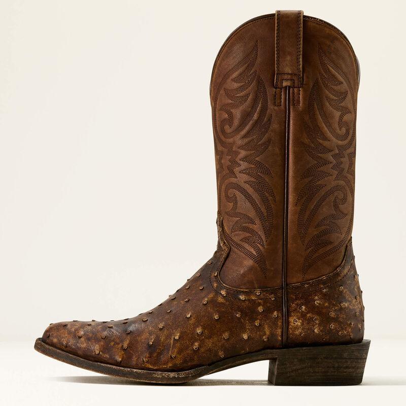 Ariat 10058161 Men's Vesper Full Quill Ostrich Stonewash & Basic Tan