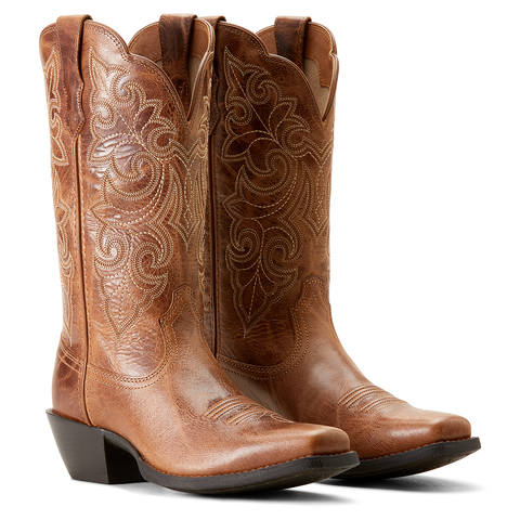 Ariat 10053733 Women's Round Up Narrow Square Toe Western Boot Ready Russet