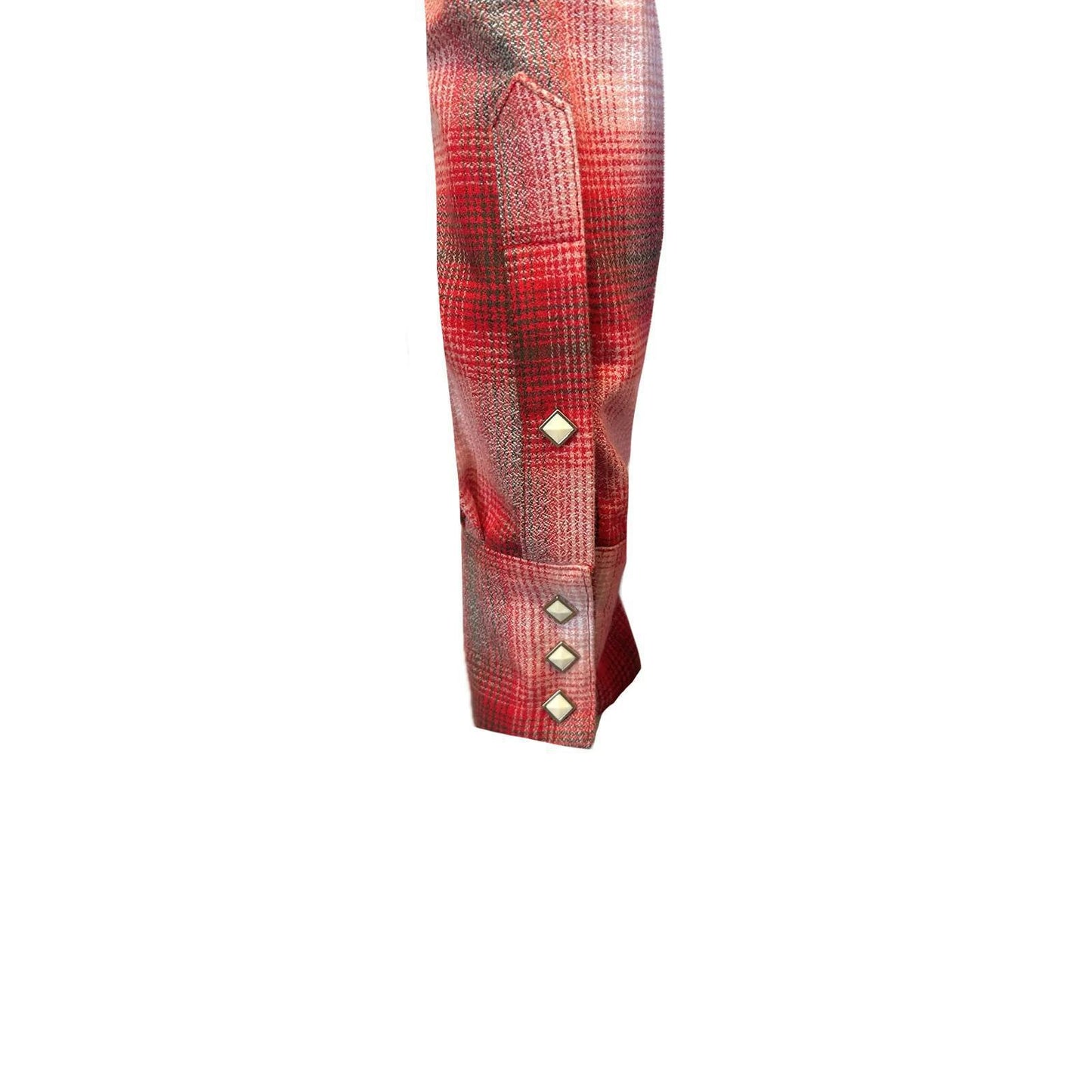 Rockmount 647-RED/GRY Men's Plush Flannel Red & Grey Plaid Western Shirt