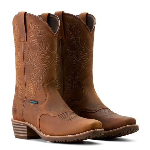 Ariat 10053577 Men's Hybrid Roughstock Square Toe Waterproof Status Brown