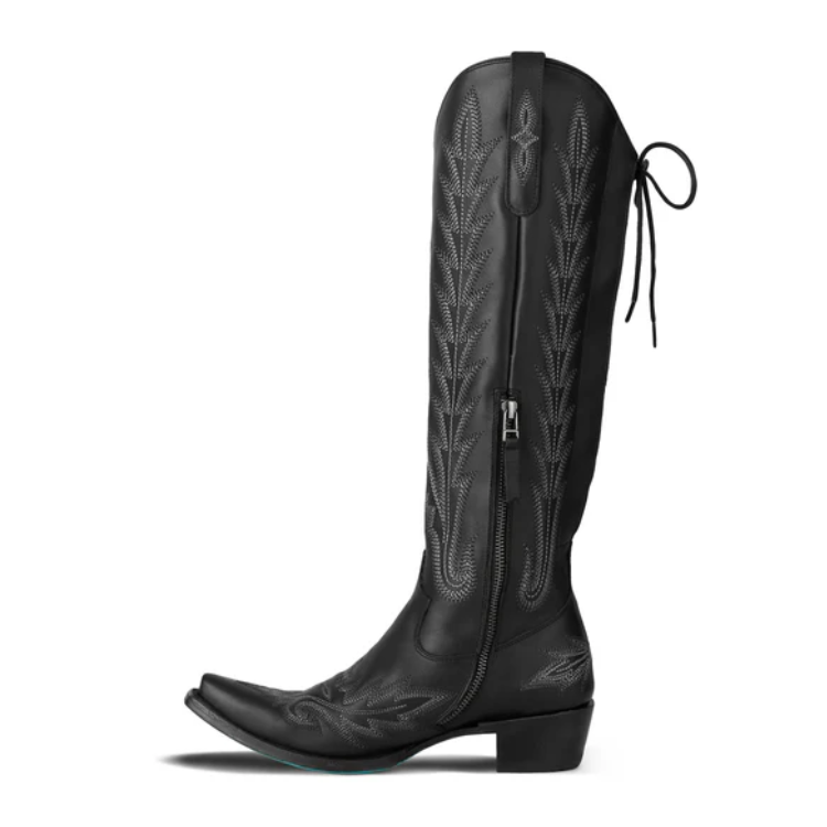Lane LB0562X Lexington Knee High Corset - Jet Black - Zipper
