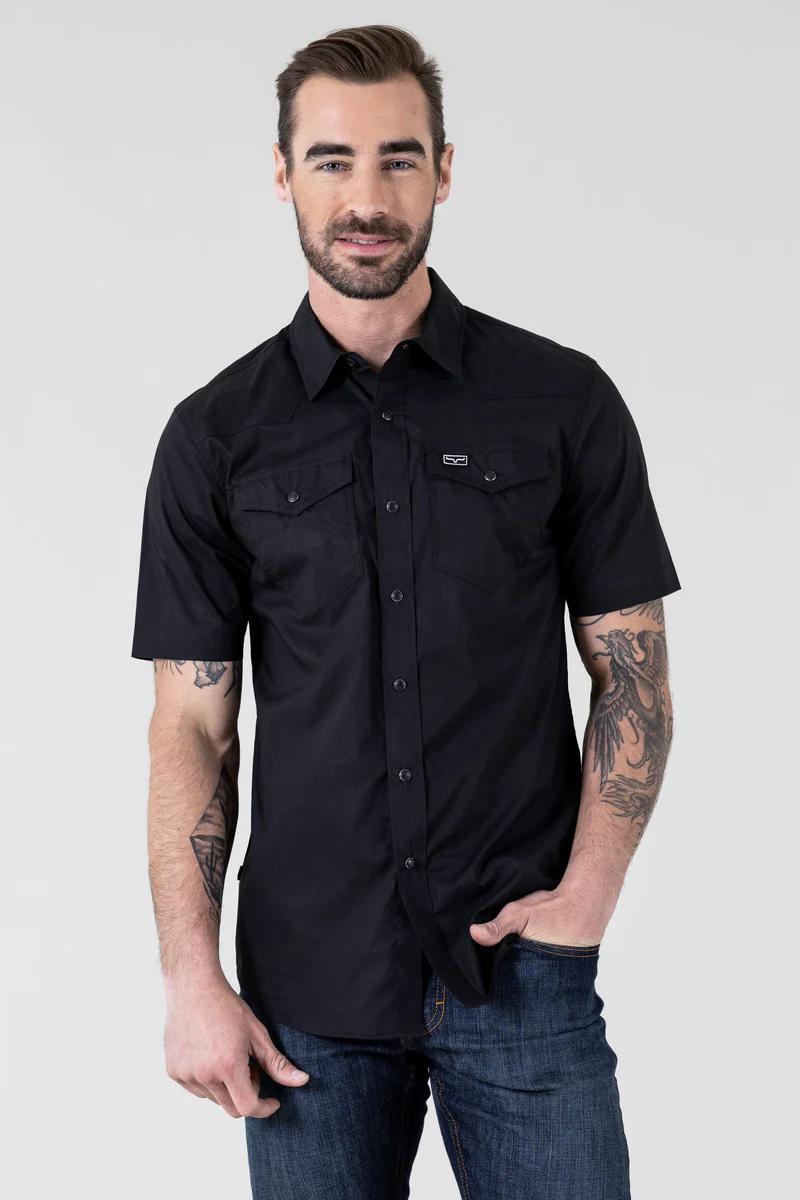 Kimes Ranch Rio Short Sleeve Dress Shirt - Black