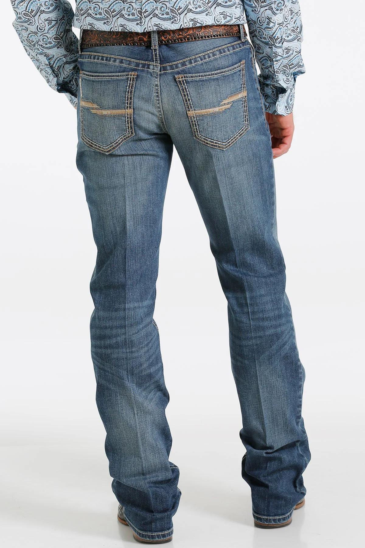 Cinch MB57136001 Men's Slim Fit Ian Dark Stonewash Jean
