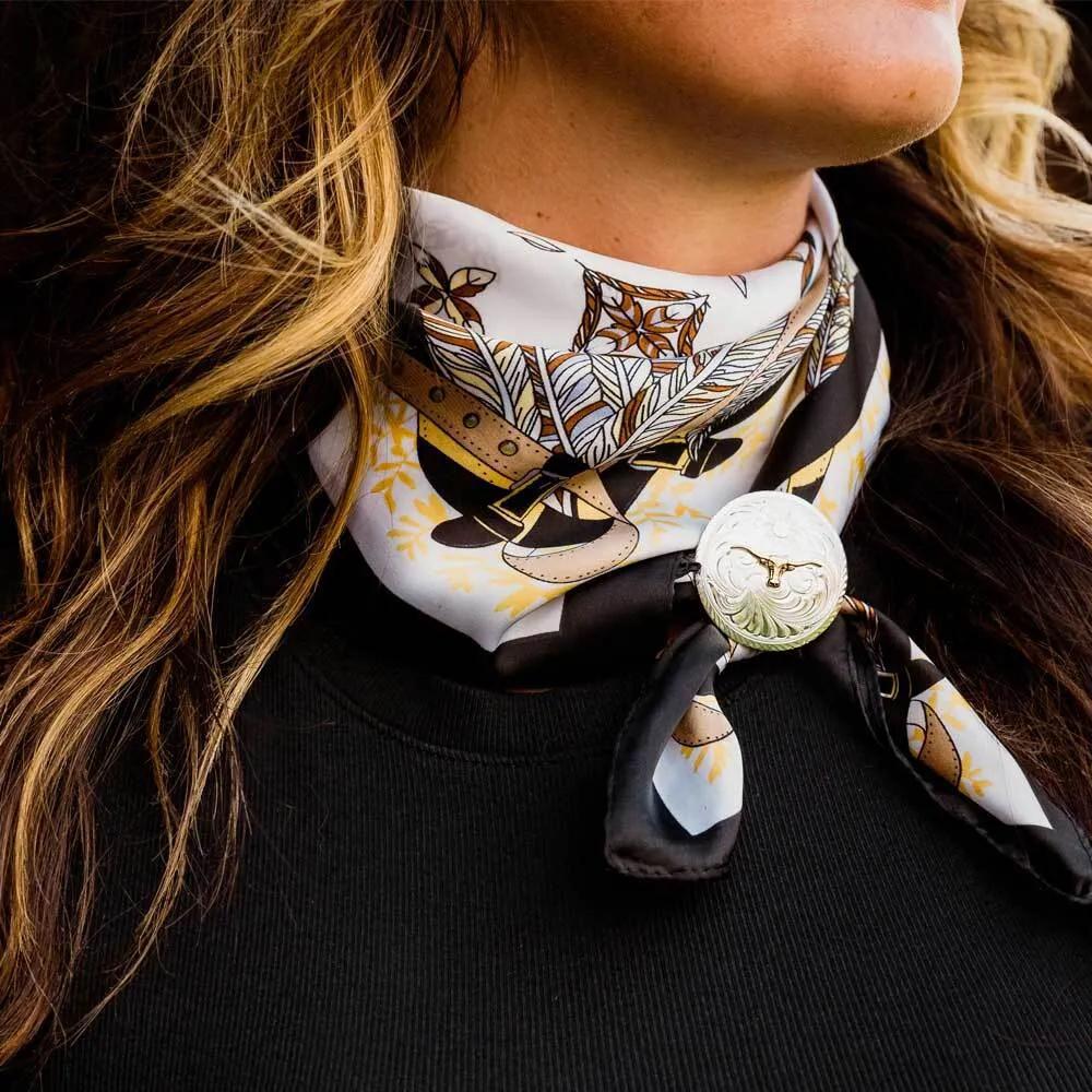 Montana Silversmith SCF384S Classic Montana Scarf Slide with Longhorn