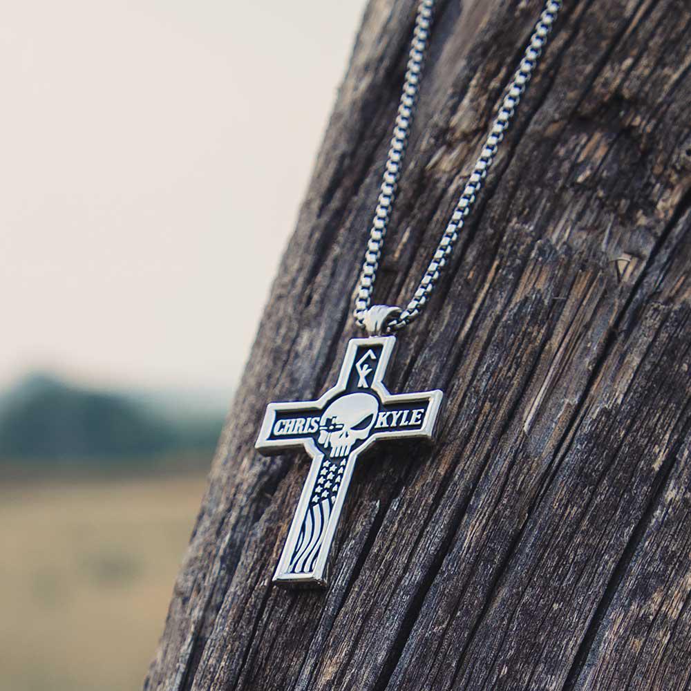 Montana Silversmith CKNC5105 Combat Zone Chris Kyle Cross Necklace