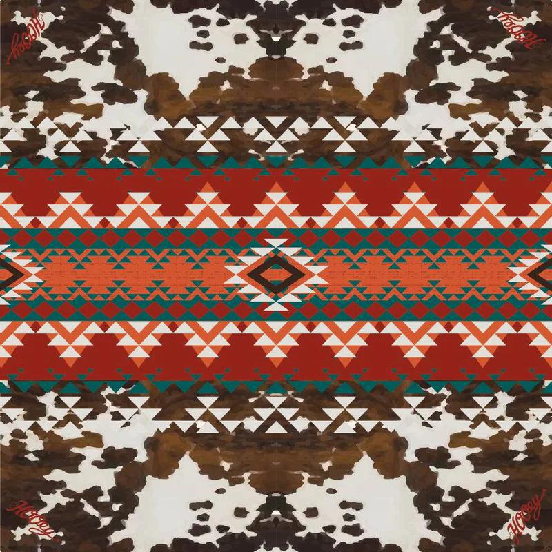 Hooey "PONDEROSA" WILD RAG, BROWN/RED