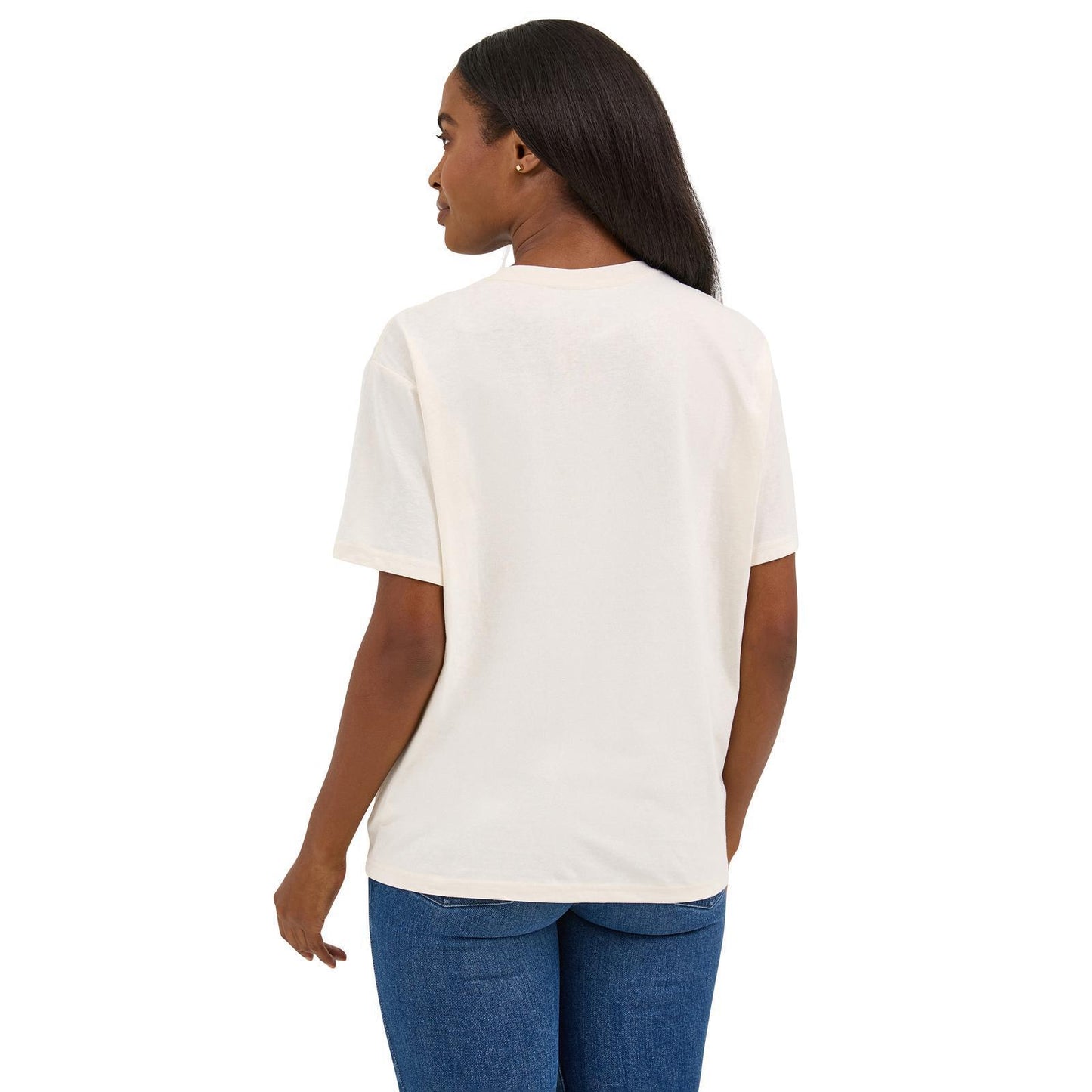 Wrangler 112368899 Women's Short Sleeve Graphic T-Shirt - Girlfriend Fit - Whisper White