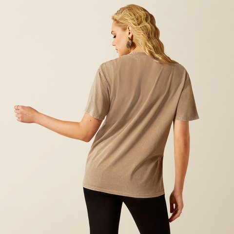 Ariat 10055131 Women's Western Mural T-Shirt Washed Greige