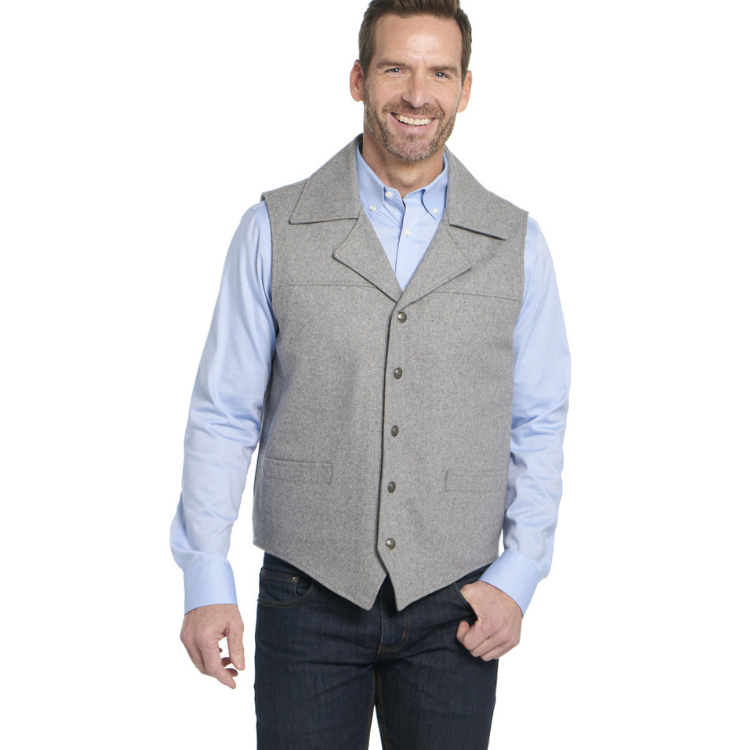 Cripple Creek Gray Wool Melton Vest With Concealed hotsell Carry Pocket Western Vest