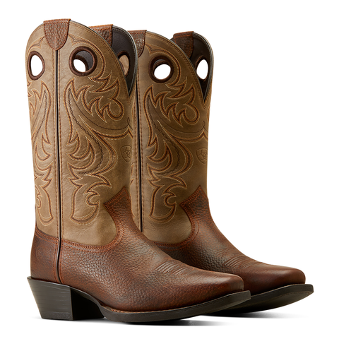 Ariat 10050992 Sport Square Toe Brown Oiled Rowdy Brown Bomber
