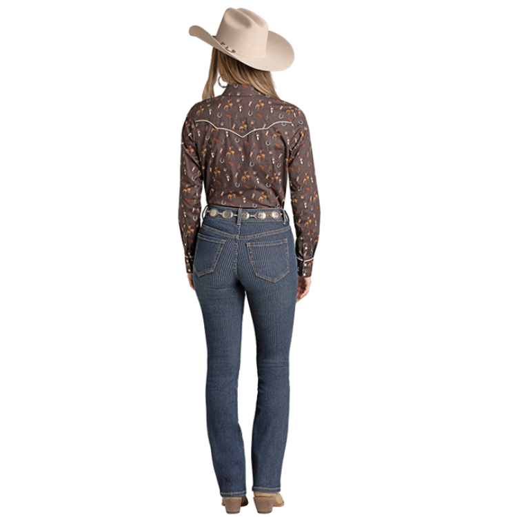 Rock & Roll BWN2S07143 Conversational Print Snap