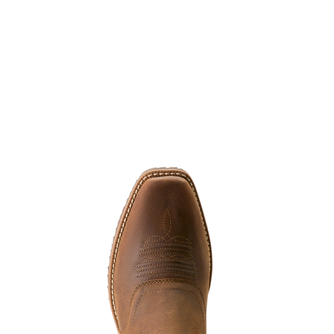 Ariat 10053577 Men's Hybrid Roughstock Square Toe Waterproof Status Brown