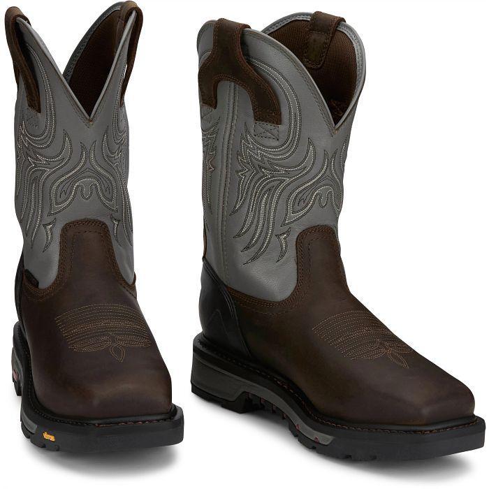 Justin WK2102 Tanker 11" Men's Steel Toe - Met Guard Work Boot