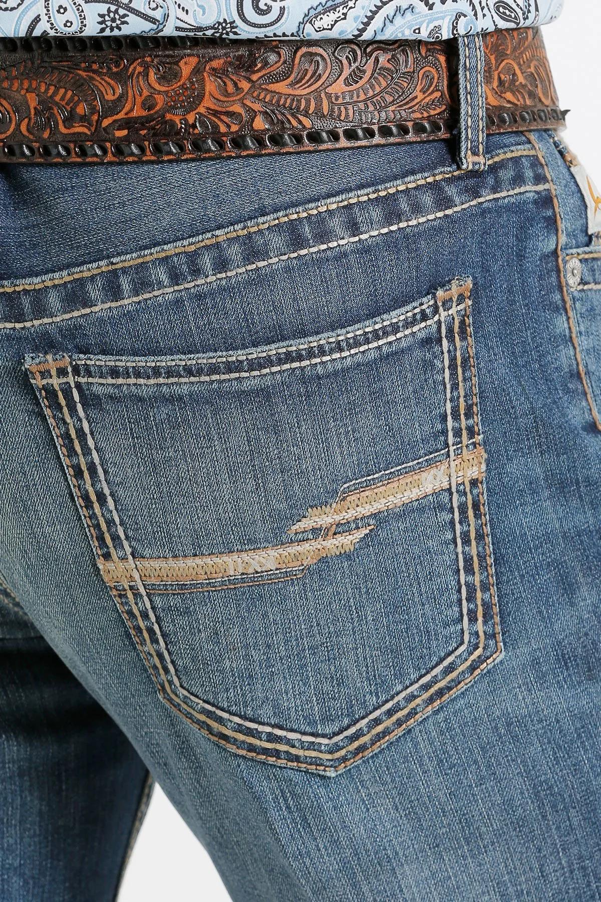 Cinch MB57136001 Men's Slim Fit Ian Dark Stonewash Jean