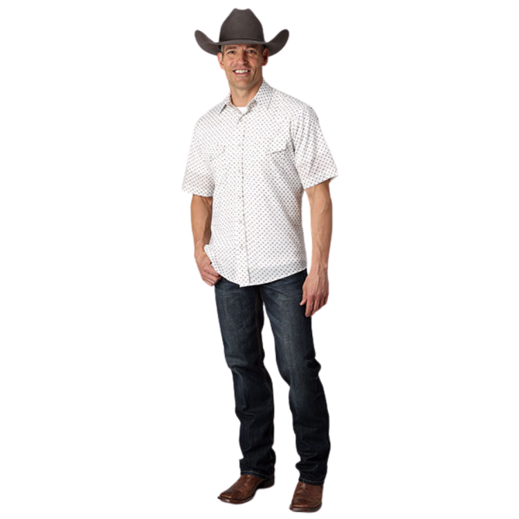 Roper 01-002-0019-4063 MENS S/S SHIRT SNAP PRINT