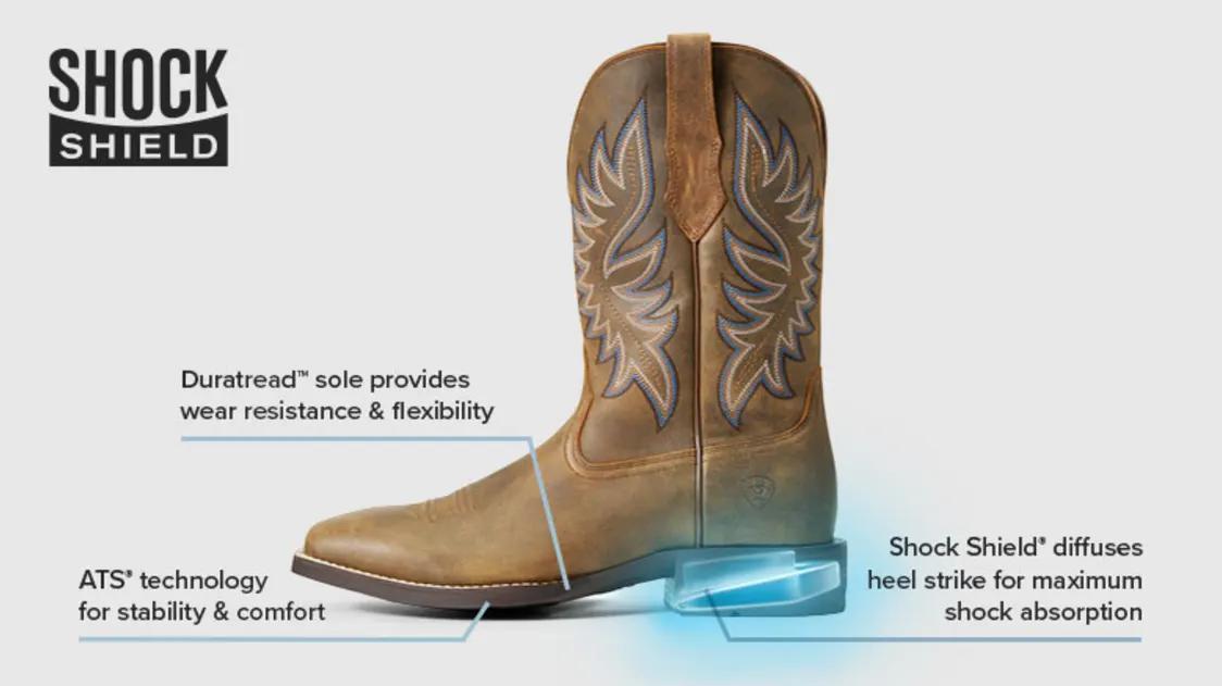 Ariat 10051036 Cowpuncher Ventek Sorrel Crunch Black Deertan