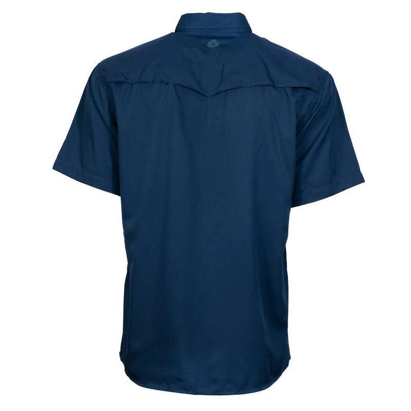 Hooey HT1623NV Men's Sol Navy Short Sleeve Pearl Snap