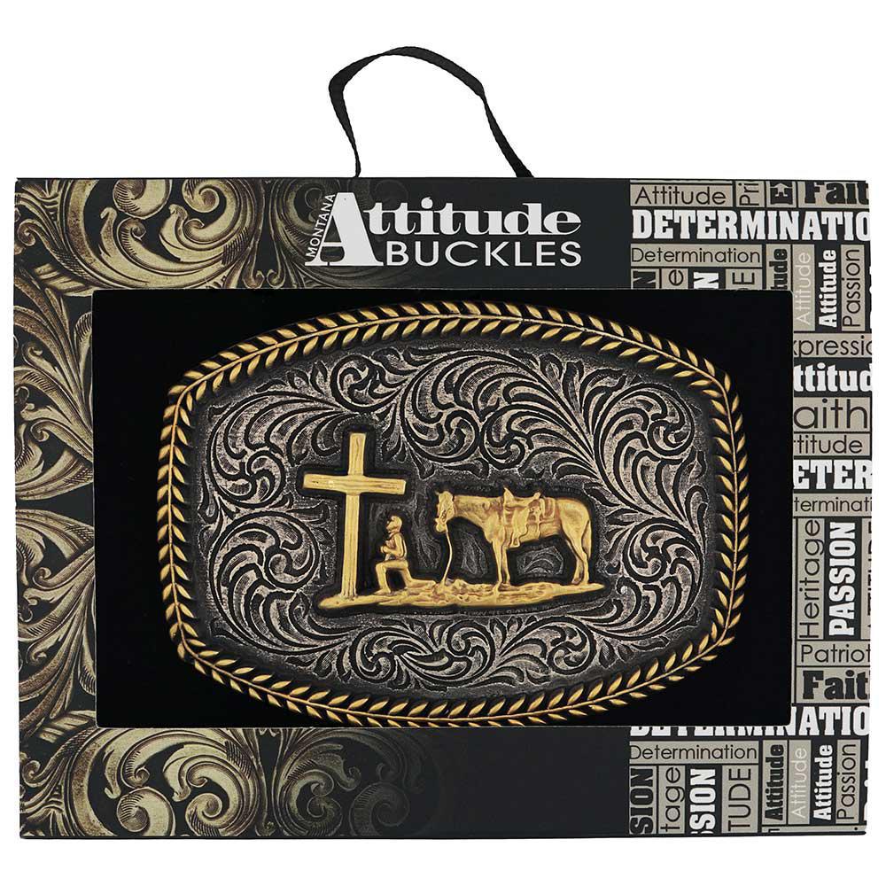 Montana Silversmith A996P Faithful Frontier Attitude Buckle