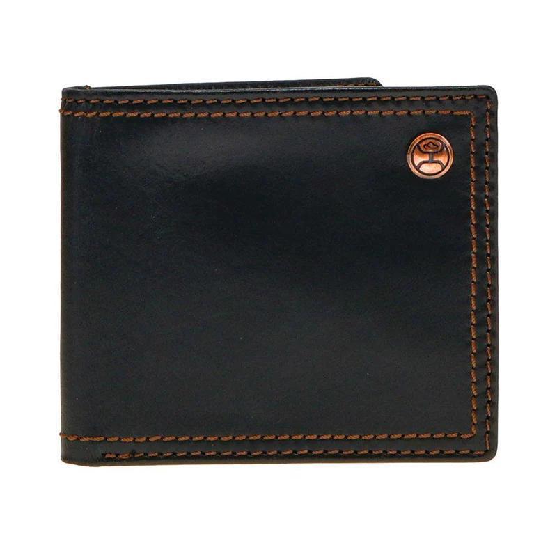 Hooey HBF001 BK "Hooey Classic" Smooth Black Bifold Wallet