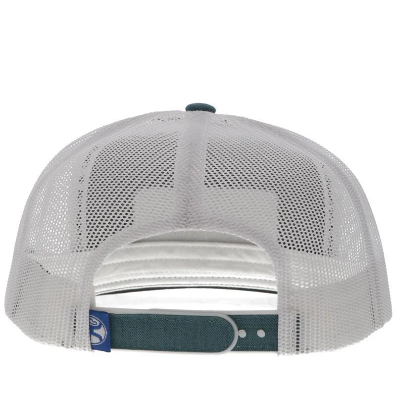 Hooey 2459T-TLWH-Y YOUTH "LOOP" HAT TEAL/WHITE W/BLUE/GREY/BLACK RECTANGLE PATCH
