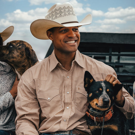 Stetson Straw Hat Stock Photo