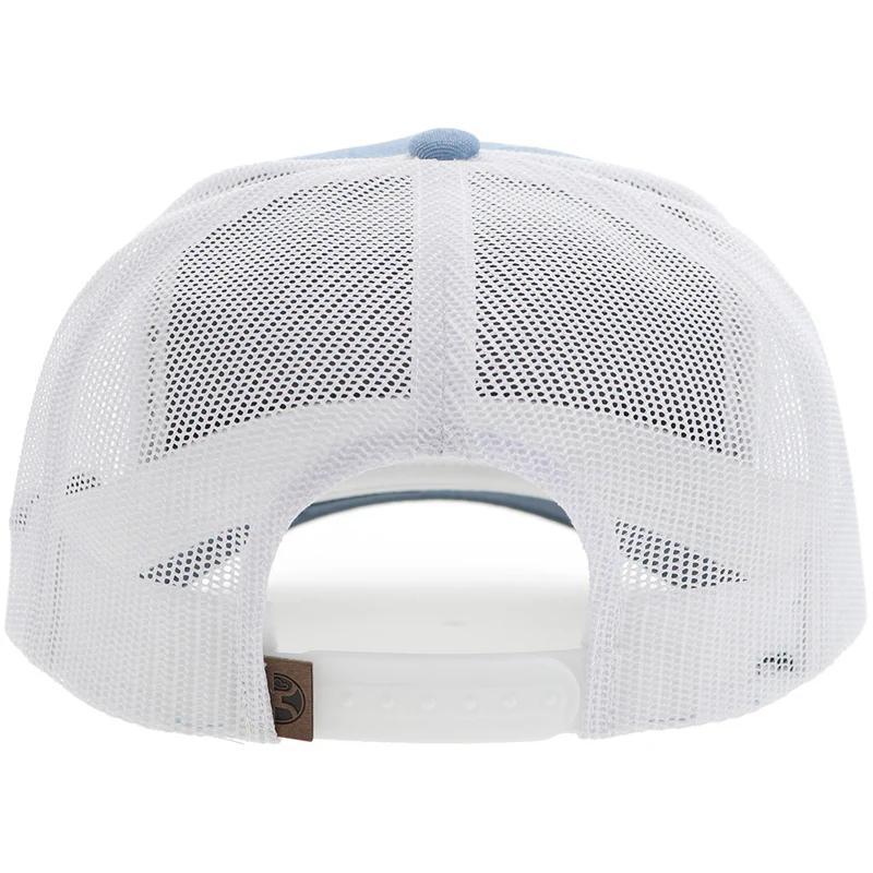 Hooey CR107 Cactus Ropes Denim / White Trucker with Leather Rectangle Patch