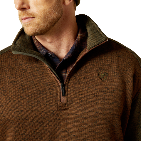 Ariat 10062623 MNS Caldwell Logo 1/4 Zip Sweater